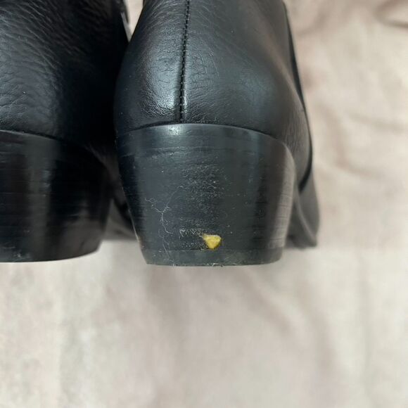 Sam Edelman Black Leather Heeled Ankle Boots - Picture 12 of 13
